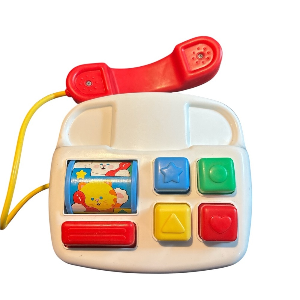 Fisher Price Buttons & Bells Vintage Toddler Telephone Push Buttons Ring Bells - Picture 2 of 5